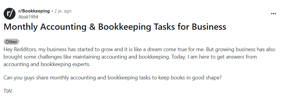 small business bookkeeping reddit discussion